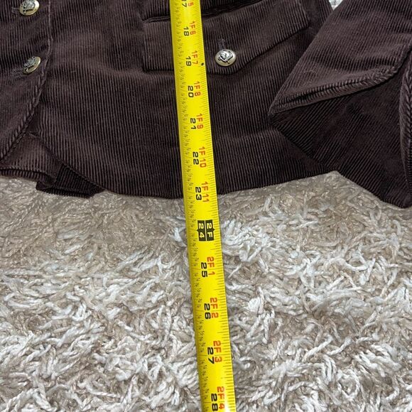 Vintage Ralph Lauren Brown Corduroy Military Style Jacket Large - Picture 4 of 13